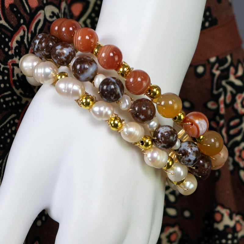 Wire Wrapped Bead Bangles