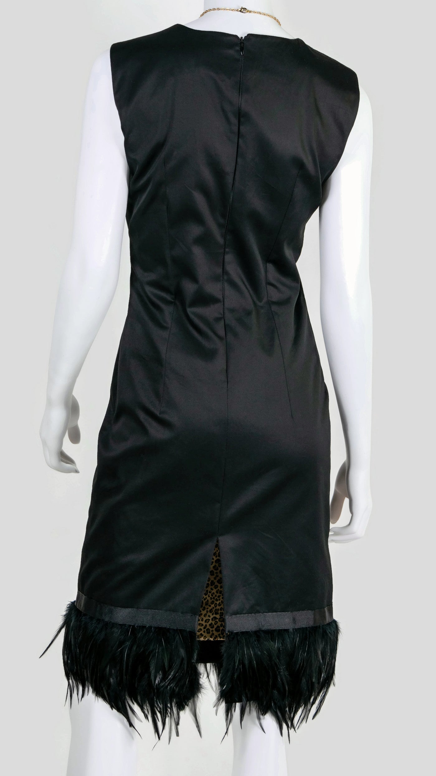 Feathered Hem Cocktail Sheath