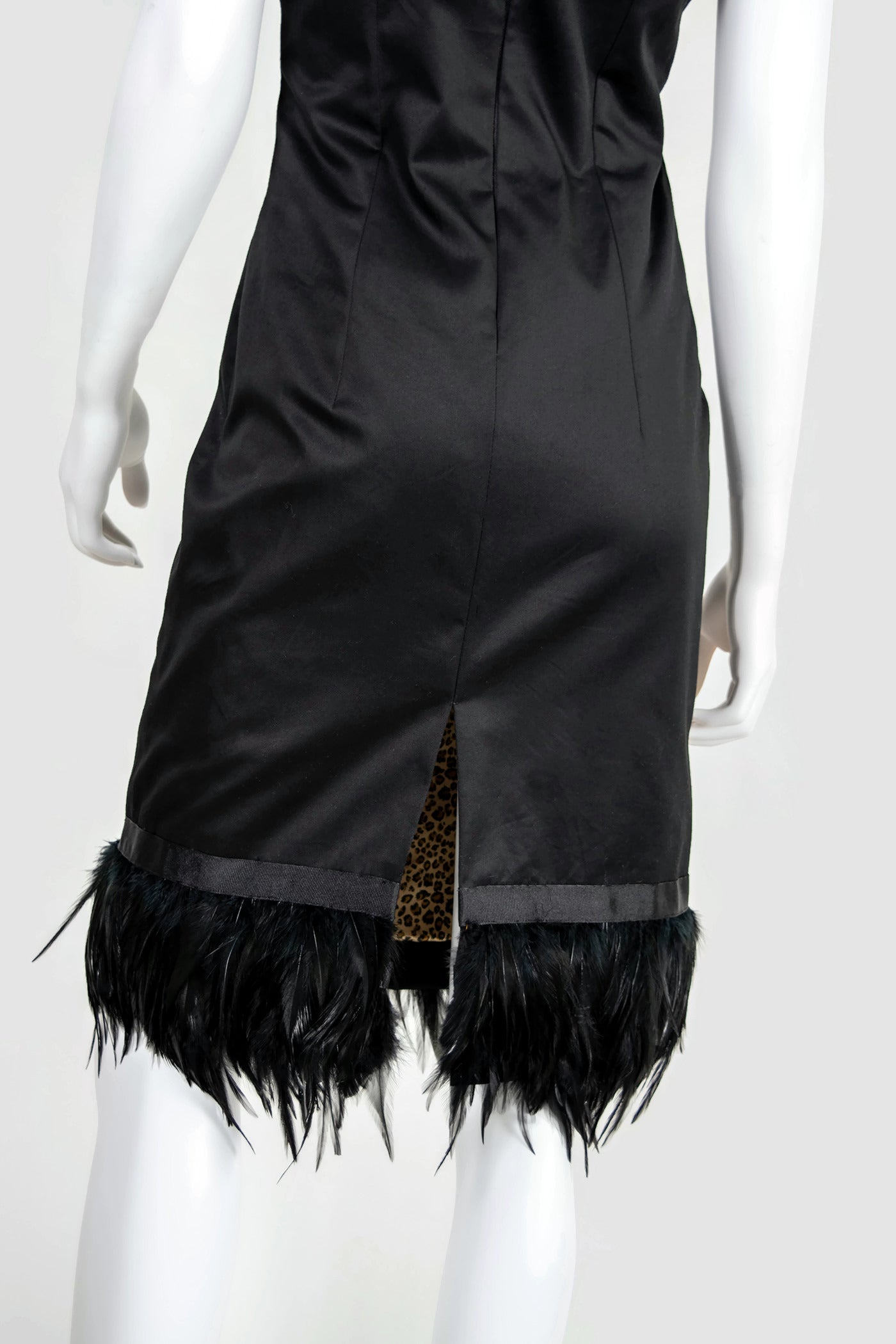 Feathered Hem Cocktail Sheath