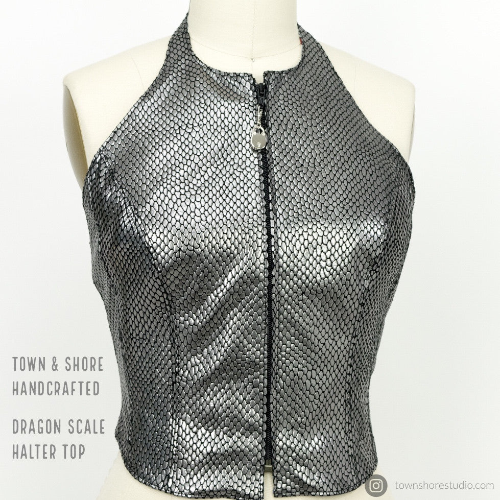 GoT Inspired Leather halter, designed and made by Liv McClintock  of Town & Shore Handcrafted