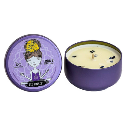 Scented Crown Chakra Candle with Lidded Tin