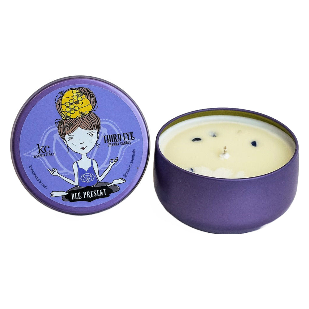 Scented Third Eye Chakra Candle in Lidded Tin