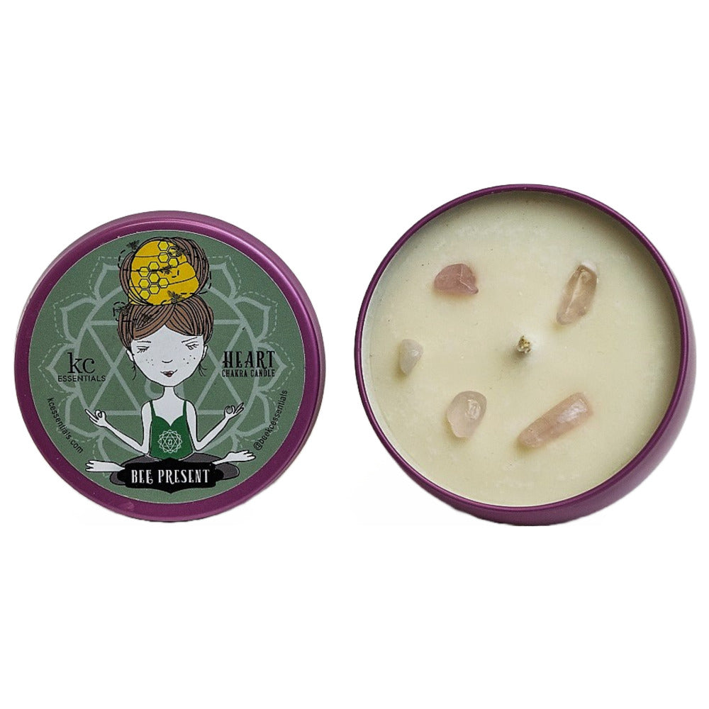 Scented Heart Chakra Candle in Lidded Tin