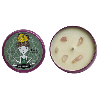 Scented Heart Chakra Candle in Lidded Tin
