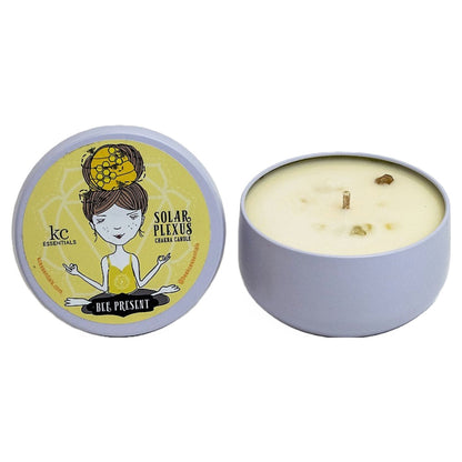 Scented Solar Plexus Chakra Candle in Lidded Tin