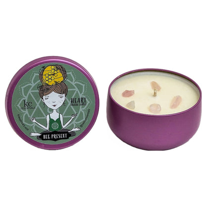 Scented Heart Chakra Candle in Lidded Tin