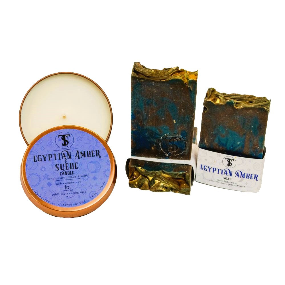 Town &amp; Shore Hancrafted + KC Essentials - Lux Vegan Body Bar Soap - Egyptian Amber