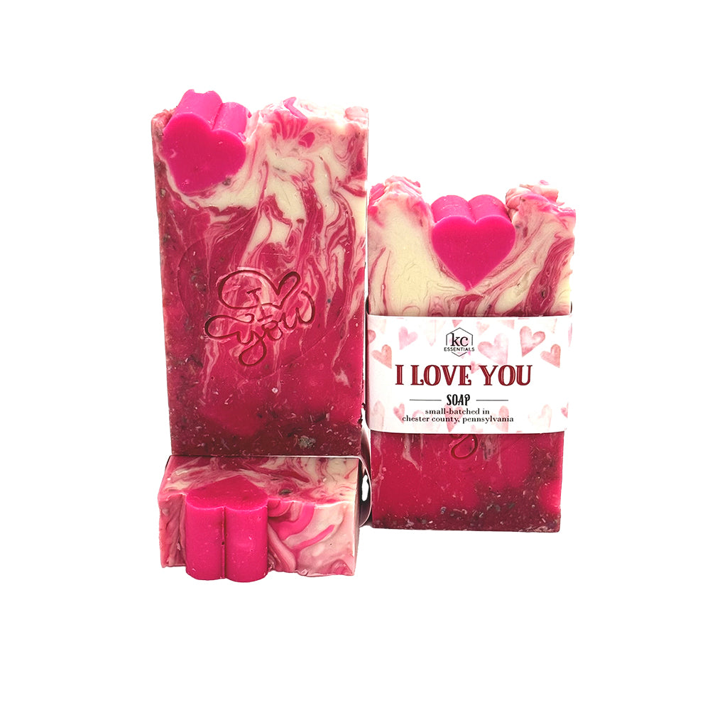 Artisan Made Valentine Bar Soap - I Love You