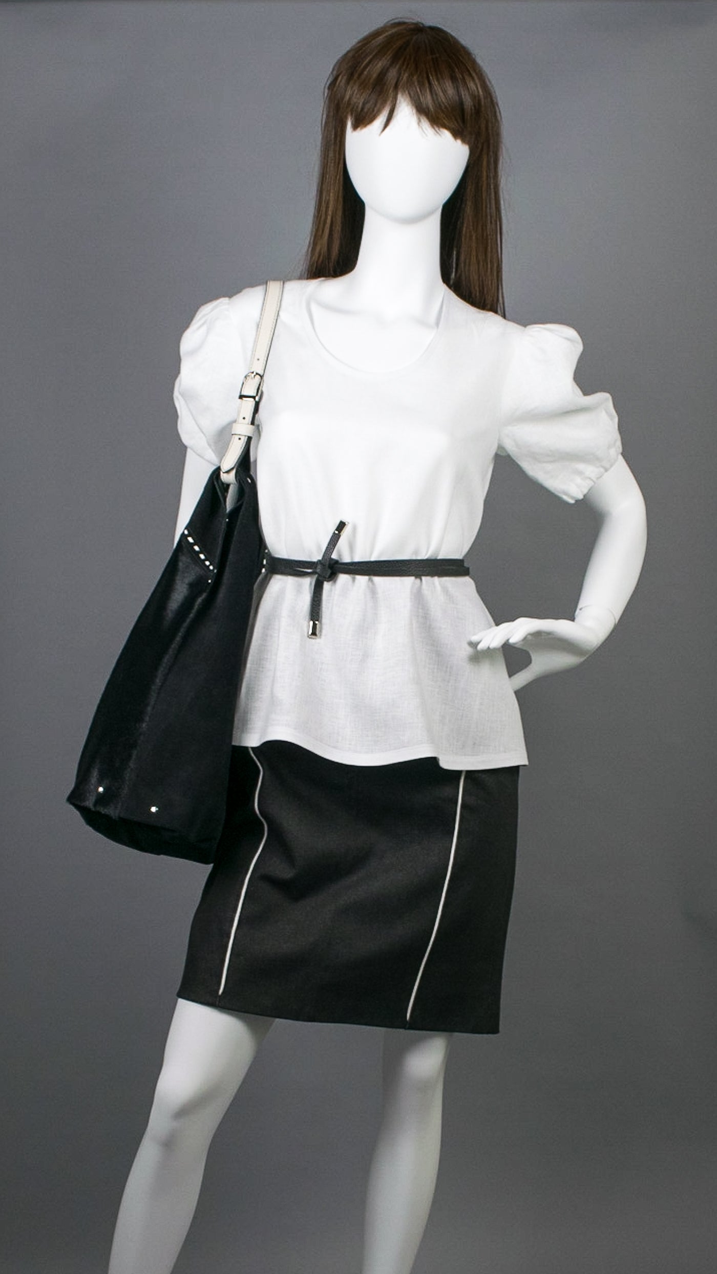 Linen A-line Blouse : Bright White