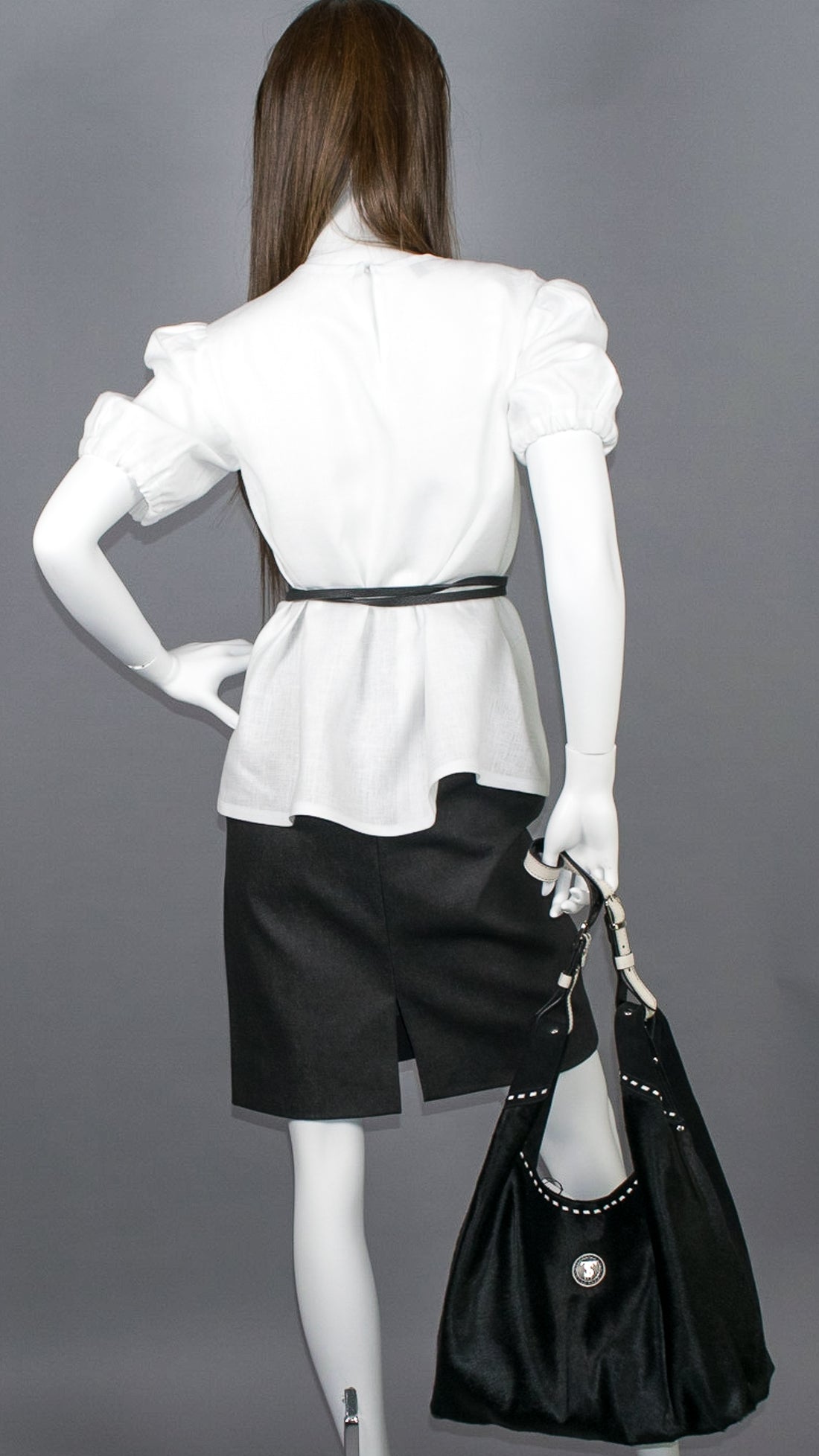 Linen A-line Blouse : Bright White