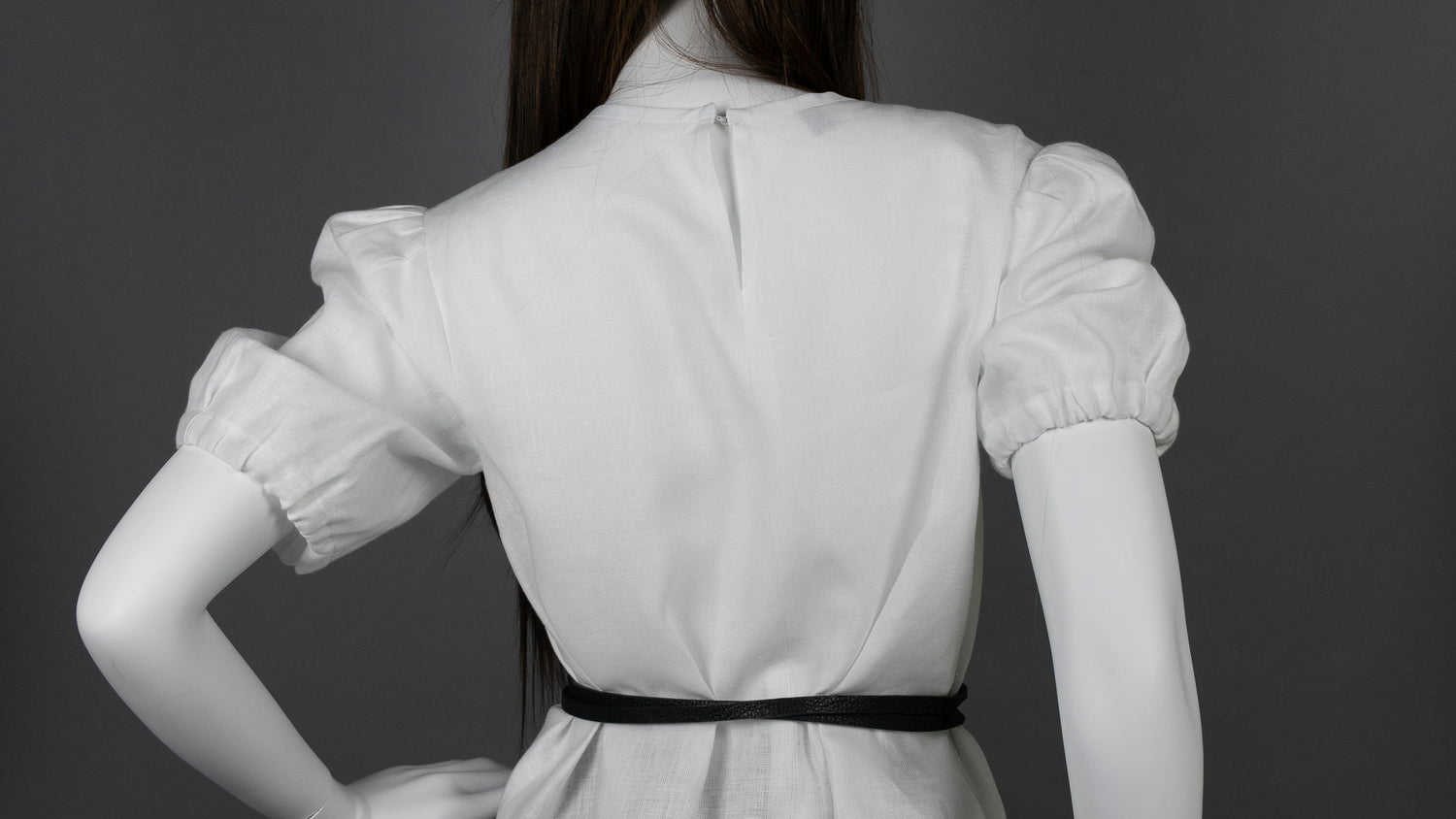 Linen A-line Blouse : Bright White