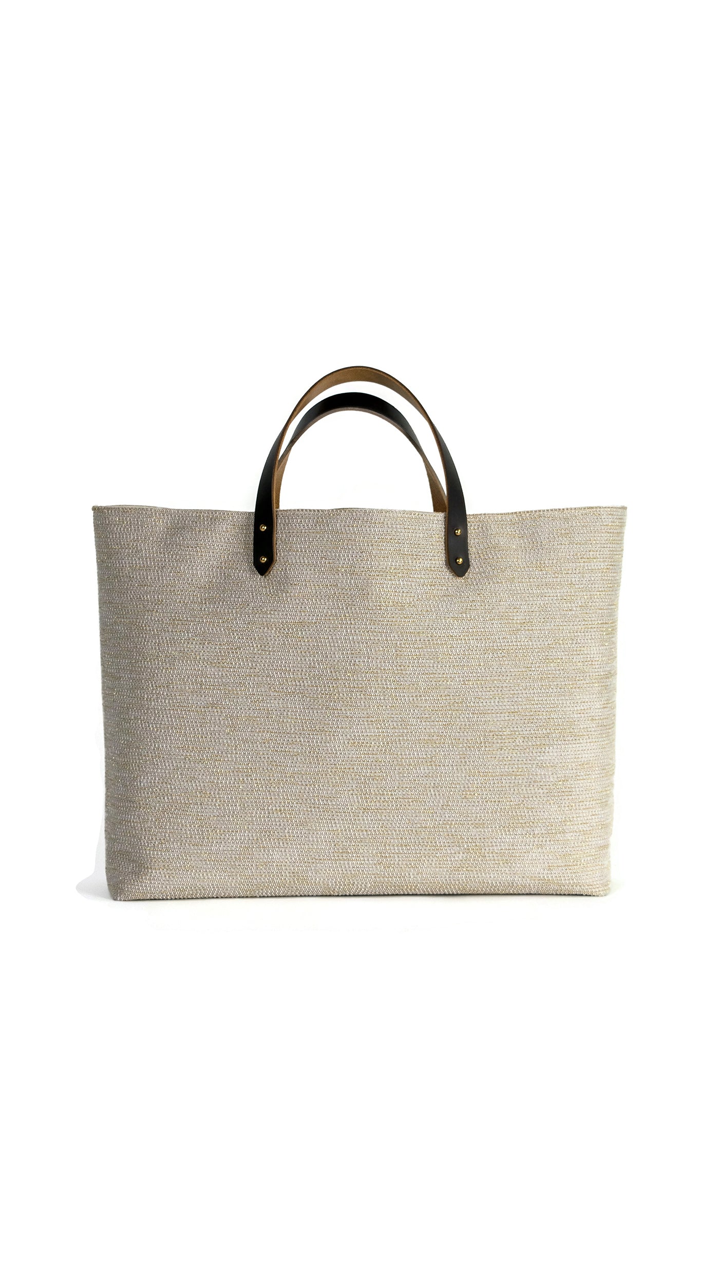 M St. Brief : Gilded Jute Canvas Bag