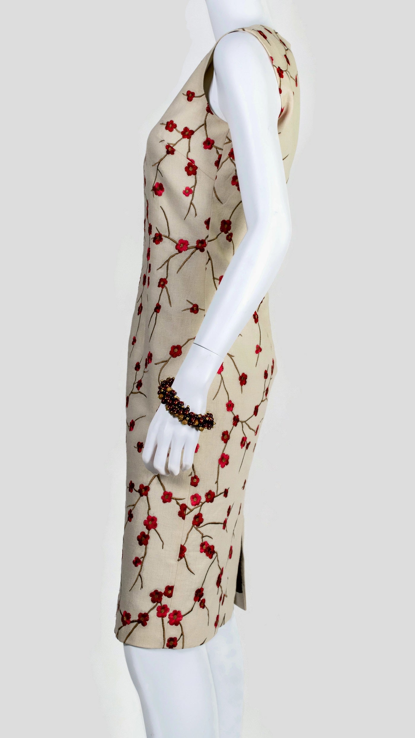 Linen Cherry Blossom Sheath